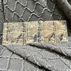 COPY - Set of 4 travertine stone coasters, highly absorbent